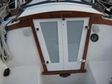 Click image to enlarge Companionway Doors on Catalina 30, 1984
