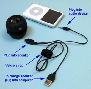 Mobile powered speaker with ipod