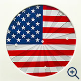 Round CloZures - American Flag design print